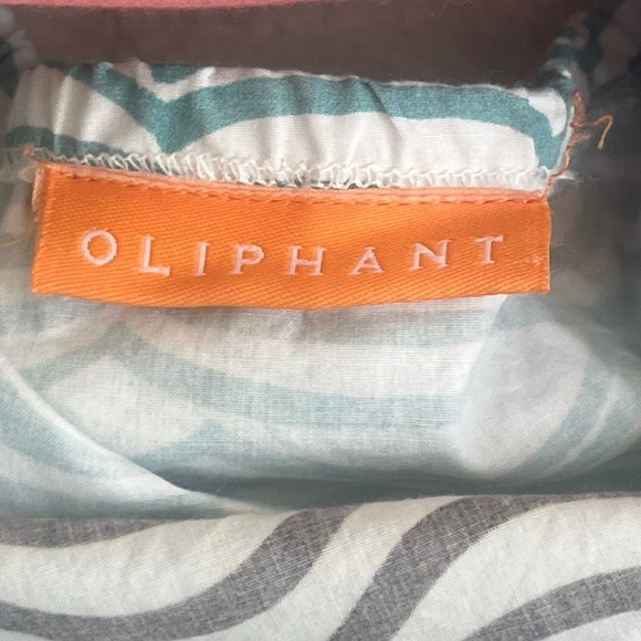 Oliphant Dress Puffed Sleeve Cutout Bow Cotton Abstract Mini Size Small - Picture 11 of 12